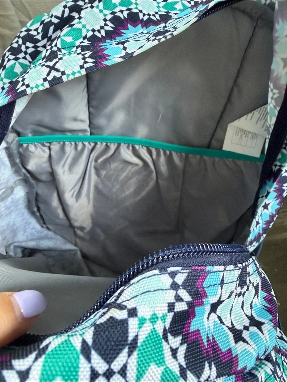 Trans by Jansport Teal & Navy Patterned Women’s Backpack